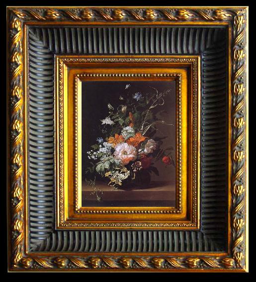 framed  Rachel Ruysch Flowers in a Vase, Ta024-2